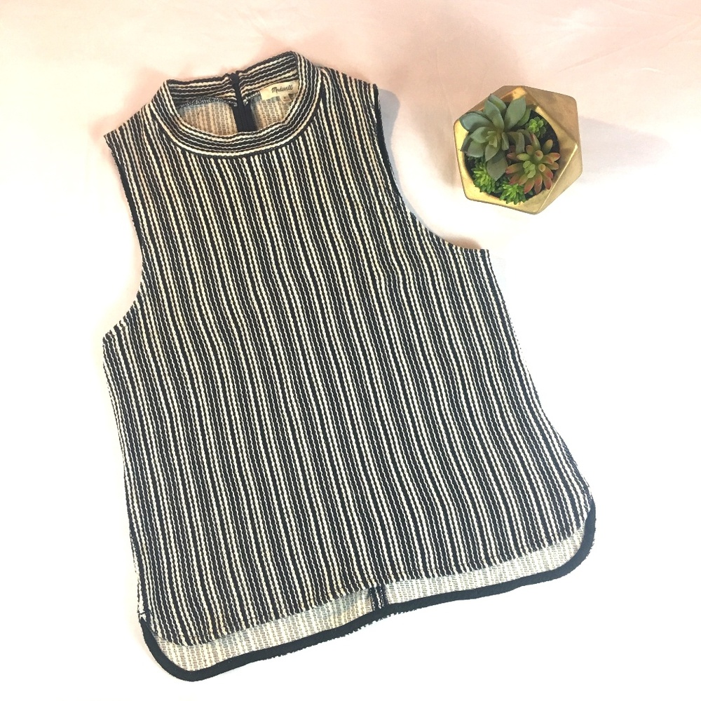 💎SOLD💎MADEWELL Vertical Striped Tank Top M - Picture 1 of 4